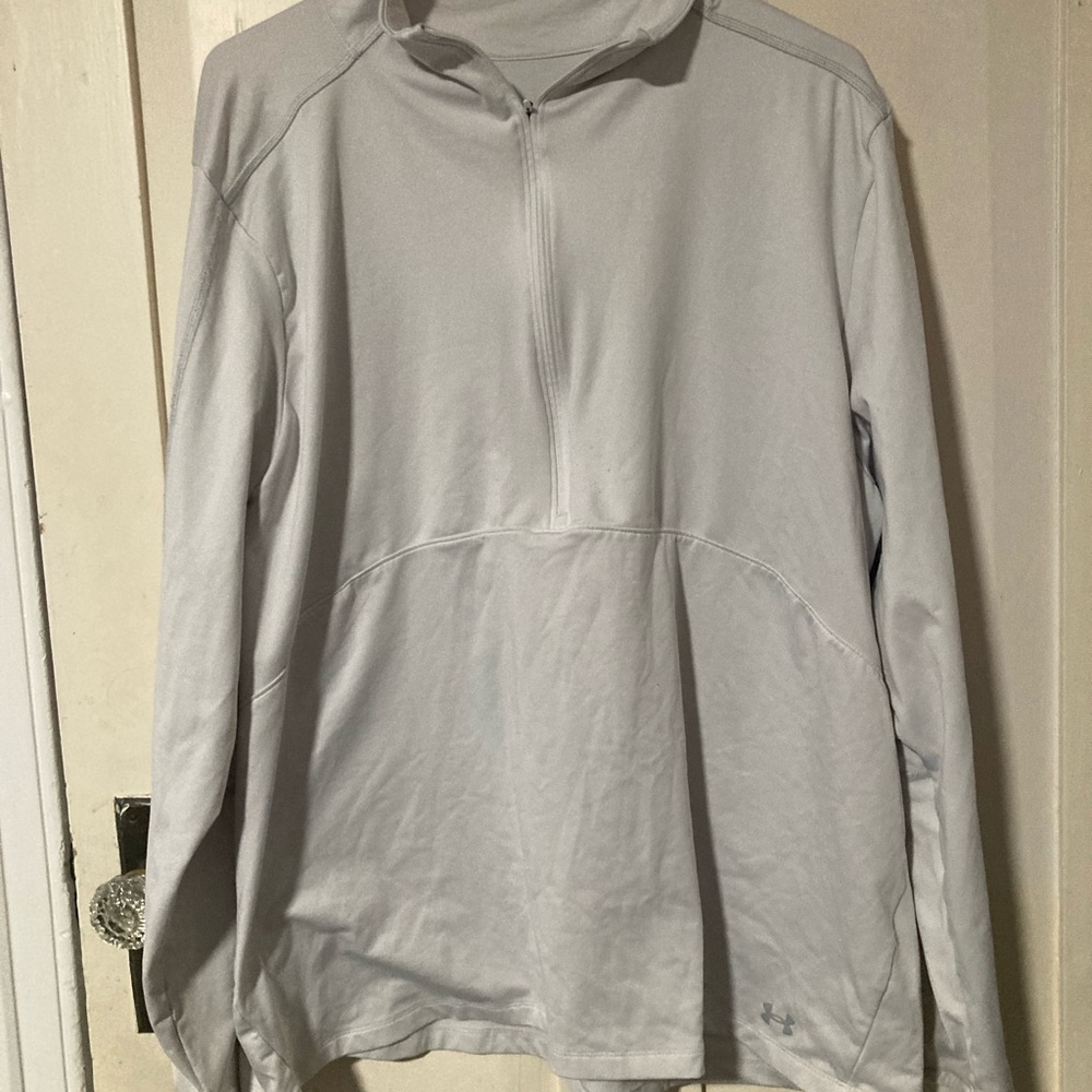 Under Armour White Fitted Pullover - image 1